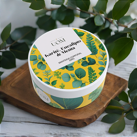 Manteiga Corporal Natural Refrescante – Karité, Menta & Eucalipto