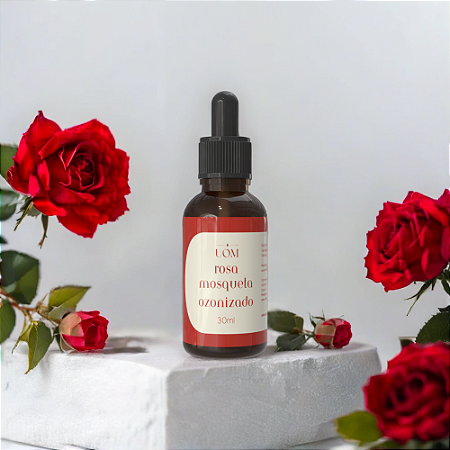 Óleo de Rosa Mosqueta Ozonizado UOM – Regeneração Intensiva, Clareamento e Renovação Profunda da Pele do Rosto