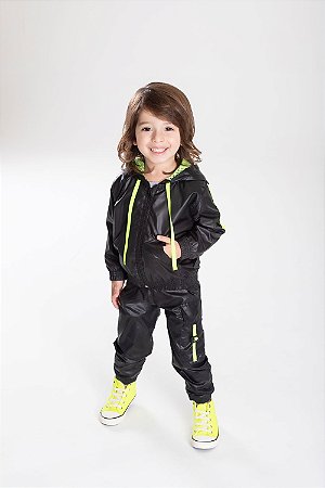 Conjunto Casaco e Calça Corta Vento Infantil Menino Serelepe Kids