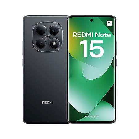 Xiaomi redmi note 15 preto, 256 gb, 6.000 mah, 8 ram, 108 mp, 4g