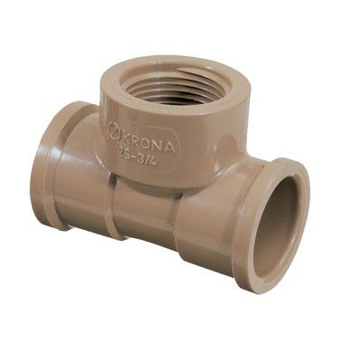 Te PVC Solda Rosca de 20mm x 1/2"