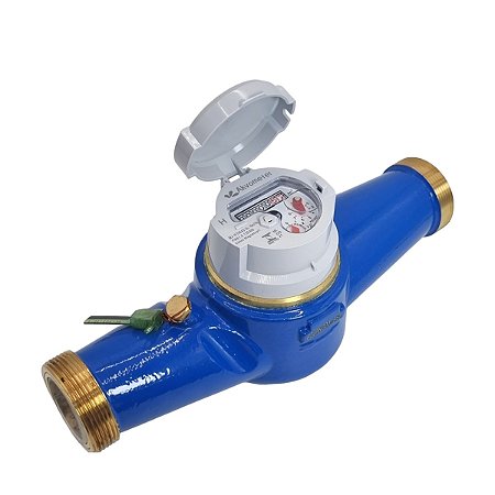 Hidrômetro Multijato de 1.1/2" x 300mm Vazão Nominal de 10,0m³/h Vazão Máxima de 20,0m³/h Classe B