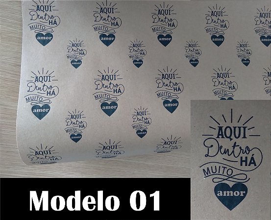 Papel kraft - Personalização padrão