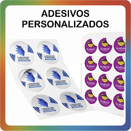 Adesivos em papel fotográfico