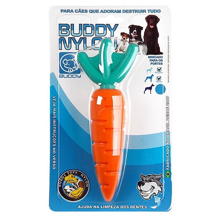 Brinquedo Mordedor Cenoura Buddy Toys - Nylon resistente