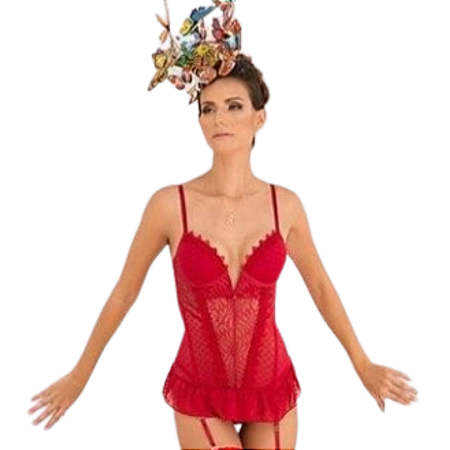 51469 - Espartilho Estruturado em Tule com Liga