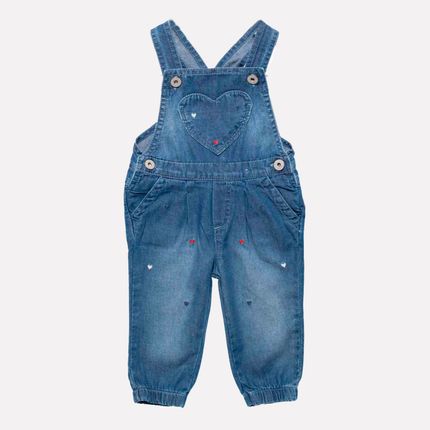 Jardineira Jeans Bebê Mania Kids