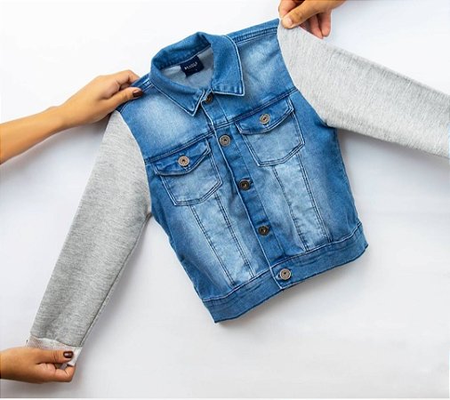 Jaqueta Jeans Beb Unissex Sannkids Moda Beb e Infantil
