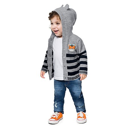Casaco Tricot Infantil Masculino Kyly