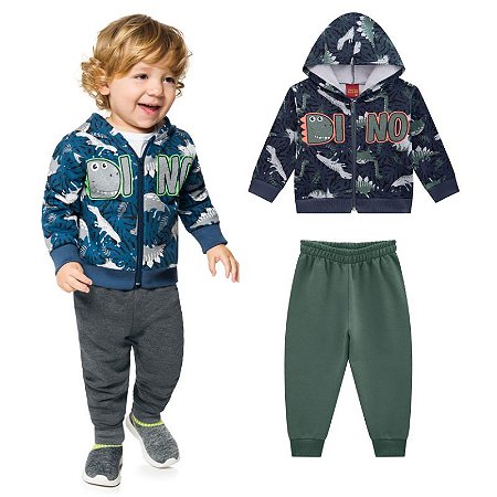 Conjunto Moletom Infantil Masculino Kyly