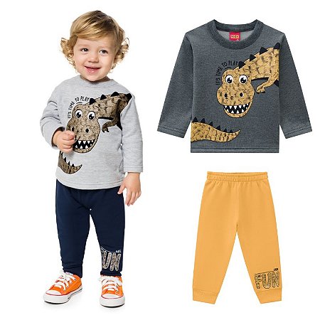 Conjunto Moletom Infantil Masculino Kyly