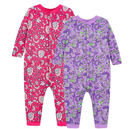Macacão Bebê Floral KYLY em Meia Malha