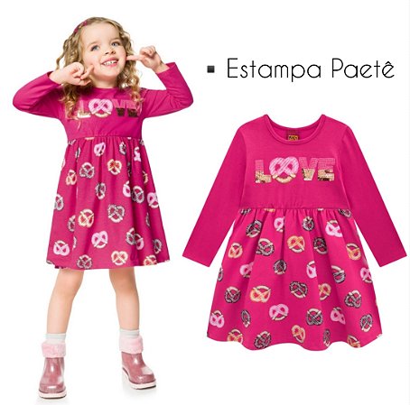 Vestido em Cotton Manga Longa Feminina KYLY