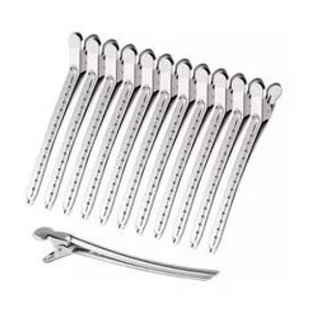 12 Clips Presilha D Bico Pato Metal Crocodilo Grampo Cabelo.