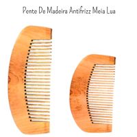 Pente De Madeira - 1/2 Lua