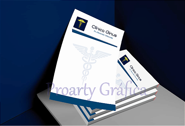 Receituários - 10 Blocos c/ 100 folhas cada - 14,8 X 21 cm