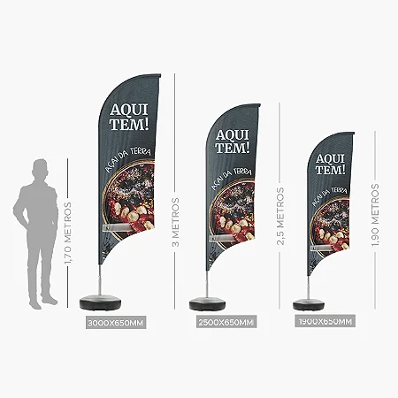 Wind Banner Completo 190 X 65 cm