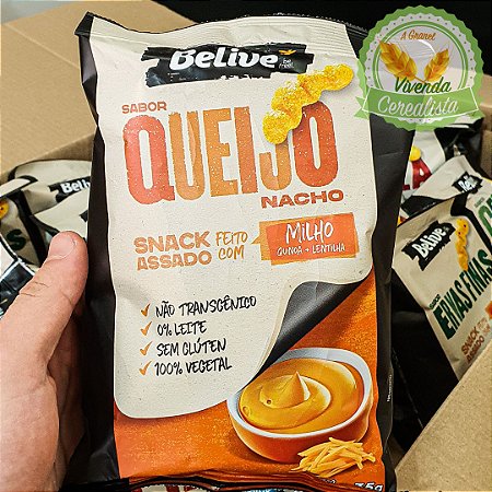 SNACK DE MILHO SABOR QUEIJO NACHO SEM GLÚTEN BELIVE
