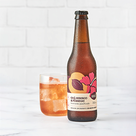 Chá de Hibisco + Pêssego 350ml