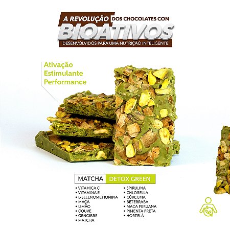 Chocolate Bioativo - Matcha - Detox Green