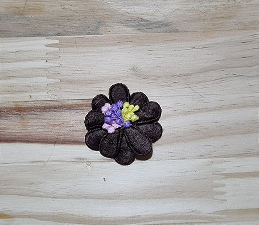 FLOR DE TECIDO MARRON - 8 UNIDADES
