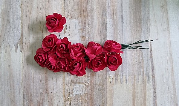 ROSINHAS DE PAPEL VERMELHO - C/ 12