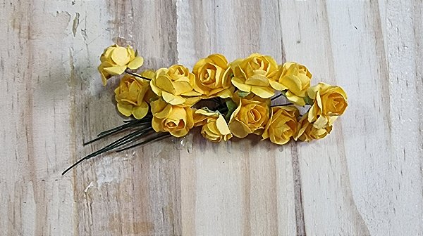 ROSINHAS DE PAPEL AMARELO - C/ 12