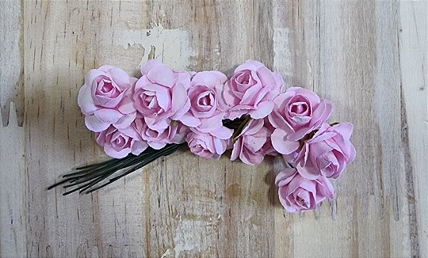 ROSINHAS DE PAPEL ROSA BEBÊ - C/ 12