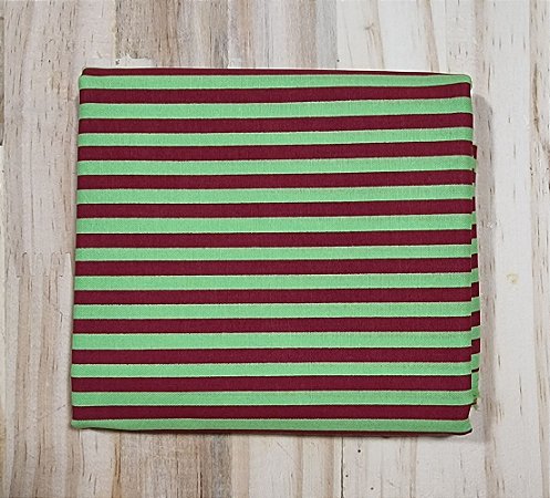 TECIDO LISTRADO VERDE/VERMELHO