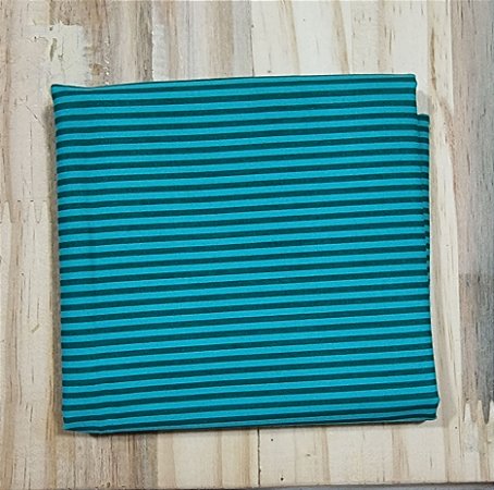 TECIDO TRICOLINE LISTRADO VERDE TIFANY