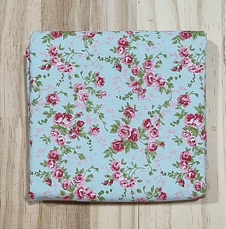 TECIDO TIFANY FLORAL MI I ROSA
