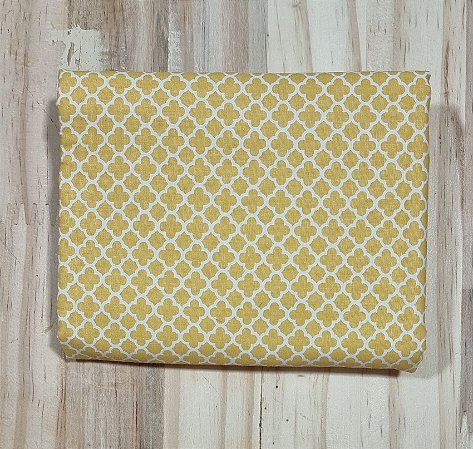 TECIDO ESTAMPADO MARROQUINO AMARELO - CALDEIRA
