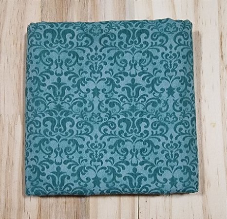 TECIDO ARABESCO VERDE TIFANY