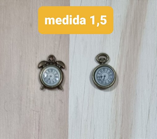 MINI PINGENTES RELÓGIO E DEPESTADOR