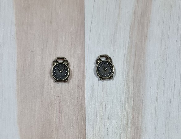 MINI PINGENTE RELÓGIO - 2 UNIDADES