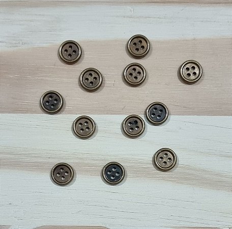 BOTÃO OURO VELHO - 12 UNIDADES