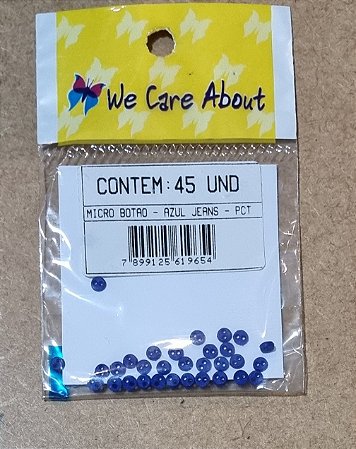 MICRO BOTÃO  - AZUL JEANS (45 UNIDADES)