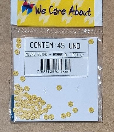 MICRO BOTÃO  - AMARELO (45 UNIDADES)