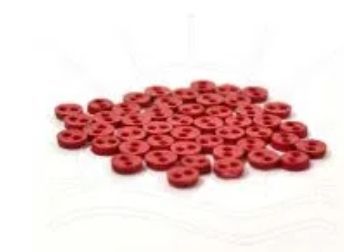 MICRO BOTÃO  - VERMELHO (45 UNIDADES)