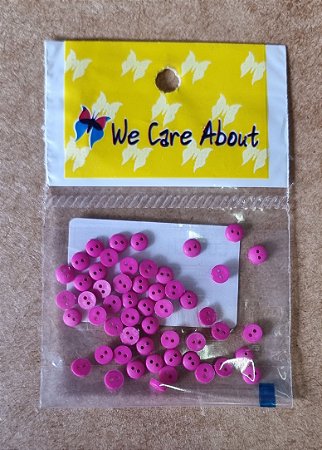 MNI BOTÃO REDONDO PINK  - 40 UNIDADES