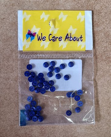 MNI BOTÃO REDONDO AZUL JEANS  - 40 UNIDADES