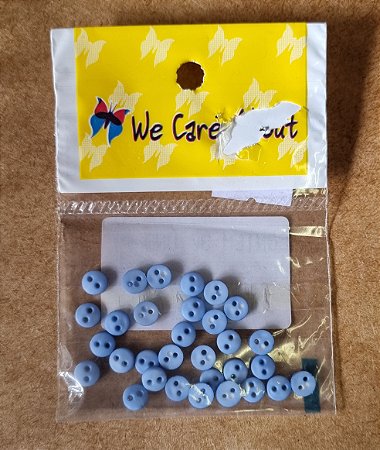 BOTÃO  SMALL AZUL BEBÊ- 30 UNIDADES