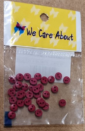 BOTÃO SMALL VERMELHO - 30 UNIDADES