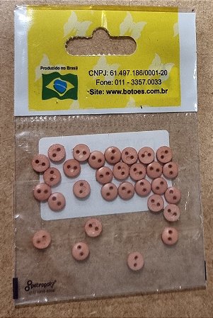 BOTÃO  SMALL CARAMELO - 30 UNIDADES