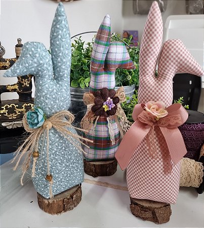 KIT MATERIAL COELHINHO DECORATIVO - ROSA