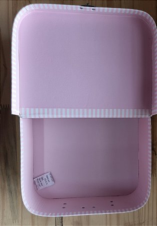 MALETA LISTRADA ROSA/BRANCO - UNITÁRIA   M