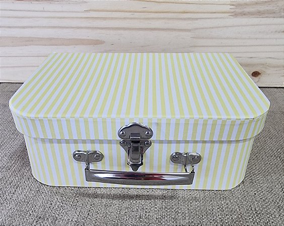 MALETA LISTRADA AMARELO/BRANCO - UNITÁRIO M