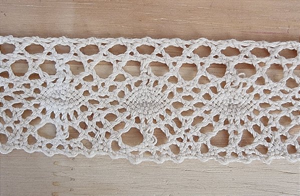 RENDA DE ALGODÃO  SARITA -.COR CRU