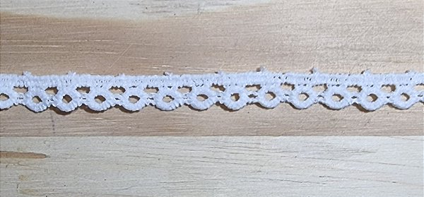RENDA  PEQUENOS CÍRCULOS - COR BRANCO