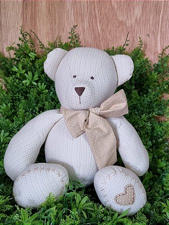 URSO MY LOVE  - M  COR BEGE ESTAMPA TRICÔ